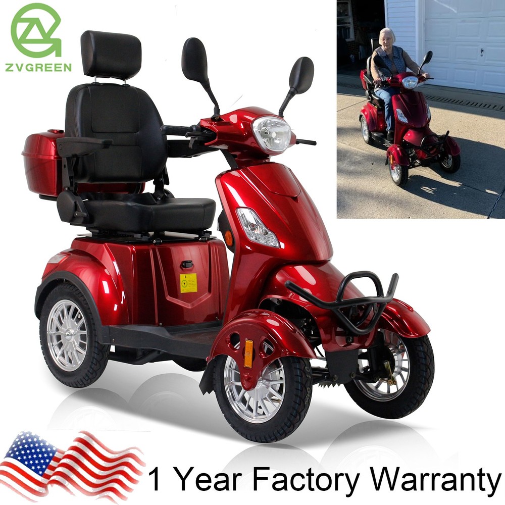 800W All Terrain Heavy Duty Senior Mobility Scooters 500lbs 31 miles 60V/20Ah