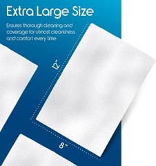 Oversized Aloe Vera Adult Wipes 200 Count – Hypoallergenic Cleansing Cloths