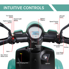 Heavy Duty 4-Wheel Mobility Scooter 31 Miles 3-Speed 800W 500lb Capacity Seniors