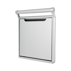 Wall Mounted Folding Shower Bench Aluminum Alloy Silver Rectangular