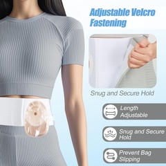 Adjustable Ostomy Hernia Belt – Breathable Stoma Support Belt for Colostomy