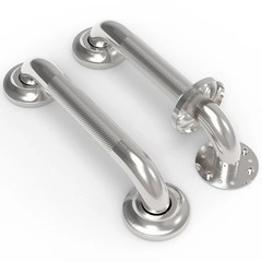 10/12/16 inch Knurled Grab Bars for bathroom, Stainless Steel, 500lbs Loading