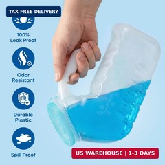 Urinals for Men with Glow-in-the-Dark Cover (1000ml/32oz) – 6 Pack Portable Reus