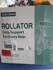 Cosydora R402 Rollator Walker with Seat 13.6 lb Lightweight 8″ Wheels, Blue