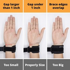 BULLSEYE TFCC Tear Wrist Brace – Adjustable Band with L/XL, Black