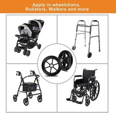 2Pcs 6 Inch Replacement Wheelchair 6 inch narrow, 6 Narrow 2 Pieces