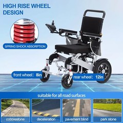 500W Lightweight Electric Wheelchair Lithium Battery Folding Power Wheelchair US