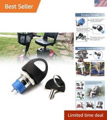 High-Quality Zinc Alloy Ignition Switch for Mobility Scooters – 2 Keys Included