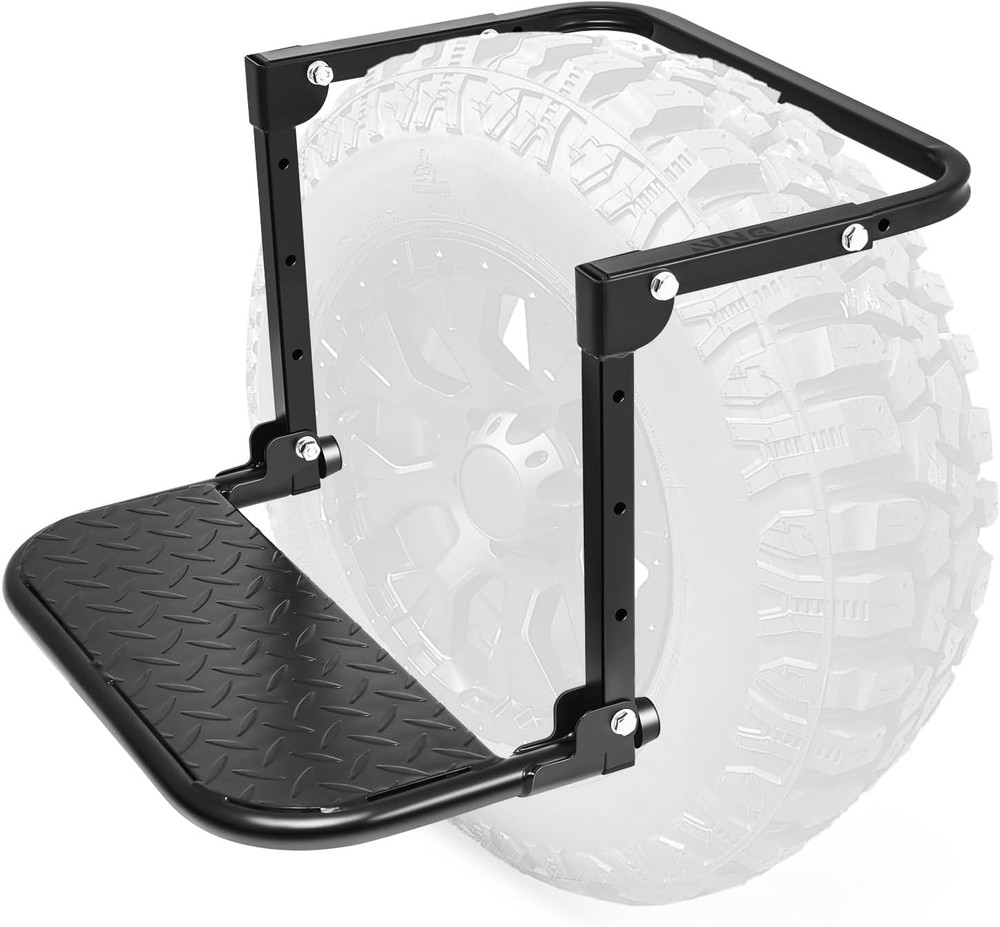 Adjustable Folding Tire Step for Trucks, SUVs & RVs – Non-Slip, 330 Lbs Capacity