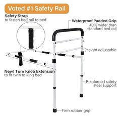 FSA/HSA Eligible, Vaunn Medical New Adjustable Bed Assist Rail Handle (Passed AS