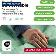 IMPROVIA® Washable Underpads, 34″ x 36″ (Pack of 4) – Heavy Absorbency Reusable