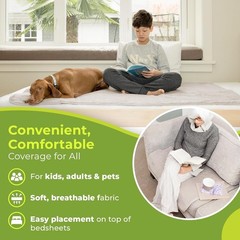 Bedwetting & Incontinence Waterproof Bed Mat – Reusable Underpad. Secure Plac…
