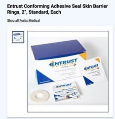 NEW! Entrust Conforming Adhesive Seal Skin Barrier Rings, 2”, Standard, 3 RINGS
