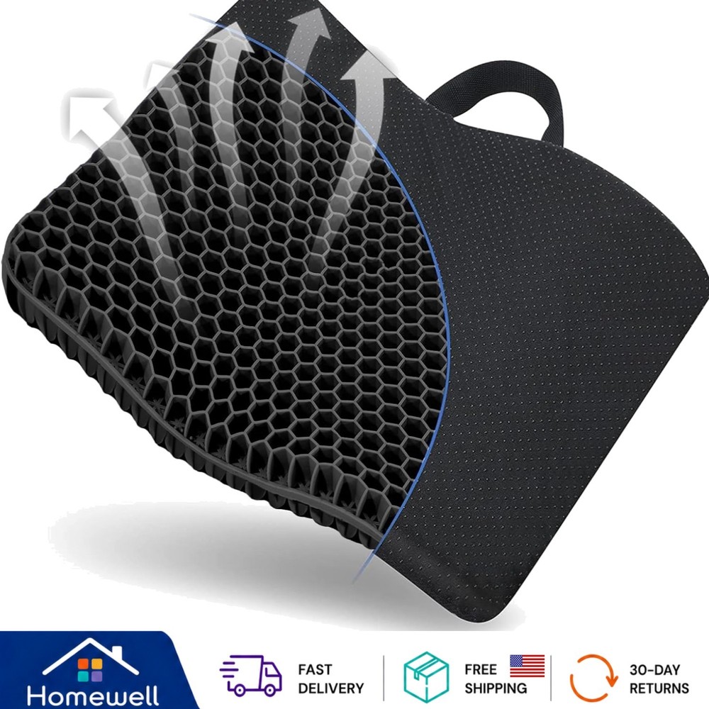 Breathable Non-Slip Gel Cushion for Office or Car – Ultimate Comfort & Support