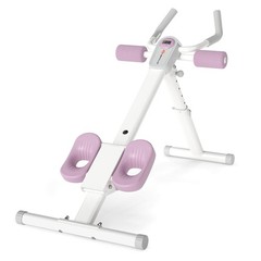 Adjustable Abdominal Trainer with Elbow Support Knee Protection and LCD Monitor