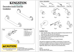 Kingston Brass GDR814362 36-Inch x 1-1/4 OD Grab Bar in Polished Brass