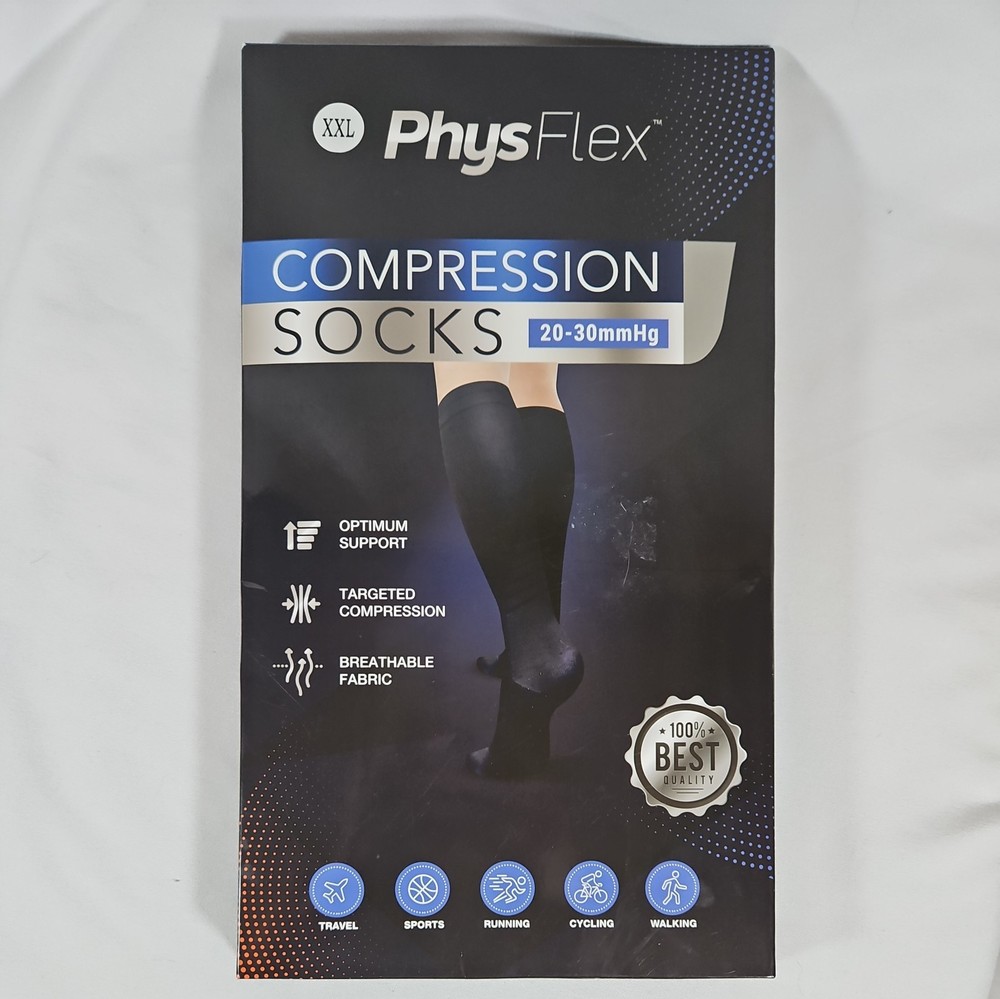 PhysFlex Compression Socks XXL OekoTex #X0045LEA6L. New.