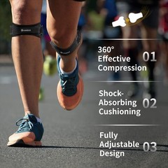 Non-slip Knee Straps for Active Lifestyles – Adjustable & Comfortable 2 Pack