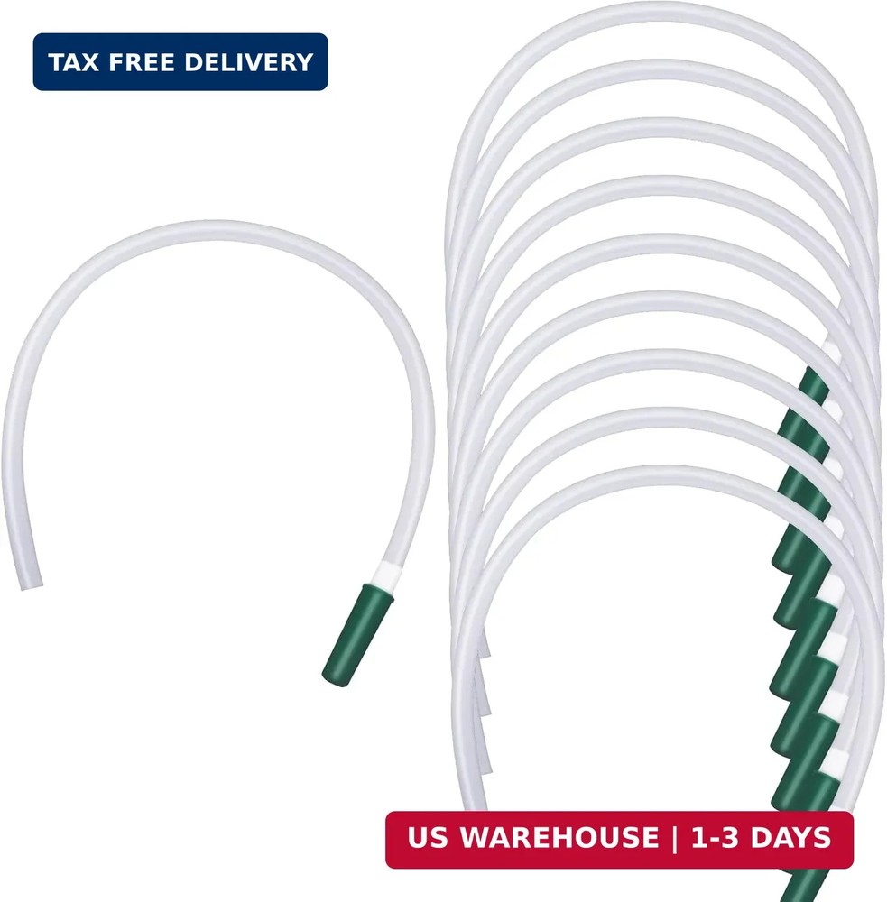 10 Pack Leg Bag Extension Tubing 18 Inch Flexible Kink Resistant Urine Collectio