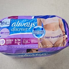Always Discreet Incontinence Underwear for Women S/M Maximum 19 Ct 360 FormFit