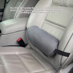 1Pcs Lumbar Roll Support Pillow Coverâ€“ Low Back for Grey