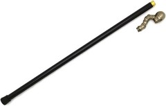 34.5-Inches Walking Cane Pewter Handle W/ Small Storage NO Blade