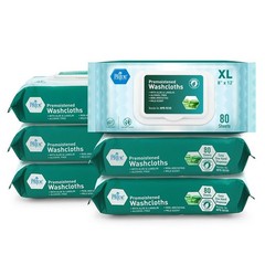 Adult Body Wipes 80 Count, Extra Soft Aloe Vera, Large Disposable Cleansing Wipe