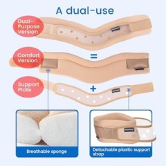 Neck Brace for Neck Pain and Medium (Pack of 1) Dual-purpose Version-Khaki