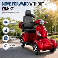 Mobility Scooter for Seniors 600 lbs Heavy Duty 4 Wheel Electric Travel 38miles