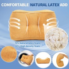 Ergonomic Lumbar Support Pillow for Desk & Car – Natural Latex Foam, Corduroy…