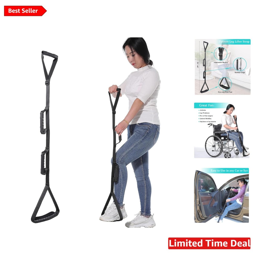 Durable Nylon Leg Lifter Strap for Bed, Car & Wheelchair – Adjustable 35-44 Inch