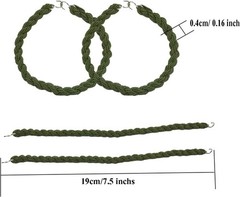Janegio Military Boot Straps Elastic Garters 12 Pack Trouser Blousing Hooks