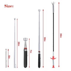 4 Pack Telescoping Magnet Pick-up Tool Set – Retrieving Pickup…