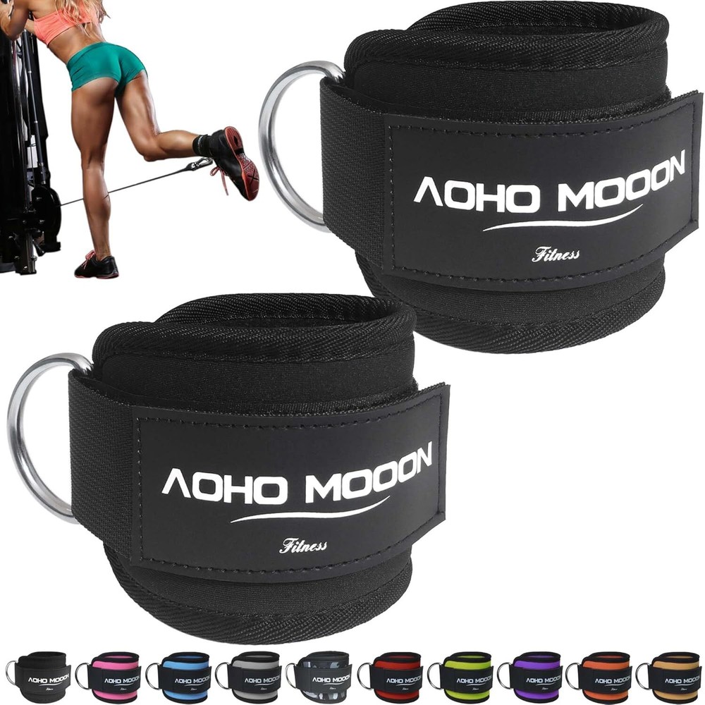 Comfortable Adjustable Padded Ankle Wrist Cuffs Neoprene Padded Straps D-Ring