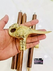 Antique Handle Hercule Poirot Swan Style Brass Walking Stick