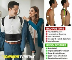 Full Back Brace Posture Corrector for Men and Women Upper and Lower Back Support