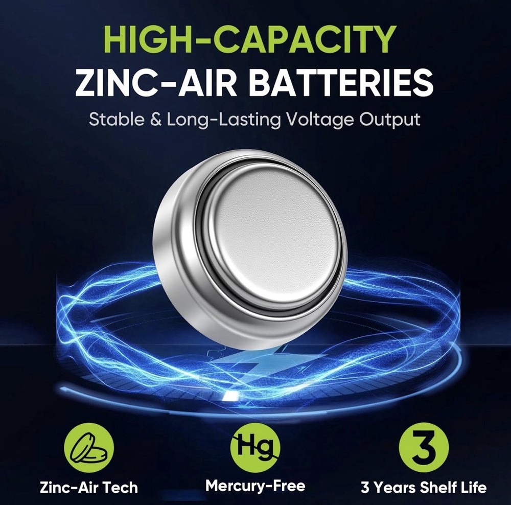 OAKDOLCHE A312/PR41 312 Hearing Aid Batteries Zinc-Air 1.45V 180mAh 60 counts