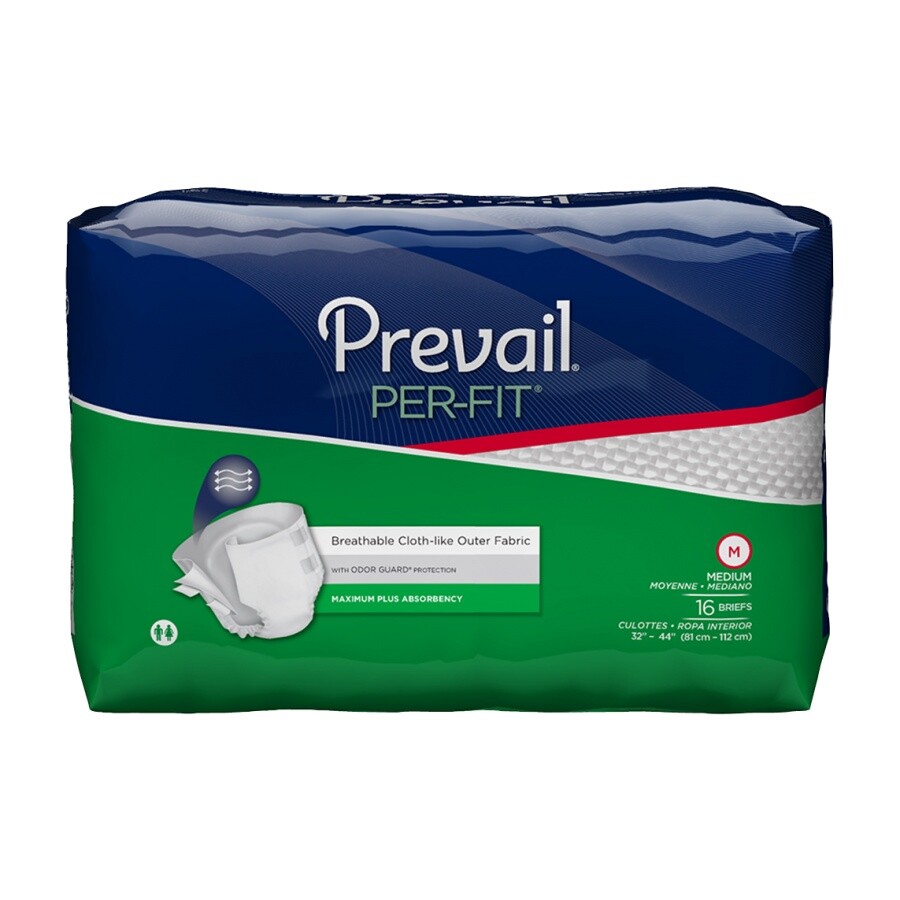 Prevail Per-Fit Adult Brief Medium 32“ – 44“ -Case of 96 2 PACK