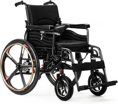 Upgrade 24″ Rear Wheel Electric Wheelchair Foldable 25 Miles shock absorption