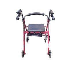 Drive R726RD Rollator Walker 6″ Wheels Red Black Folding Seat Aluminum Mobility