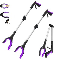 32 Inch GrabRunner Heavy Duty Reacher Grabber Tool – Magnetic – Pink
