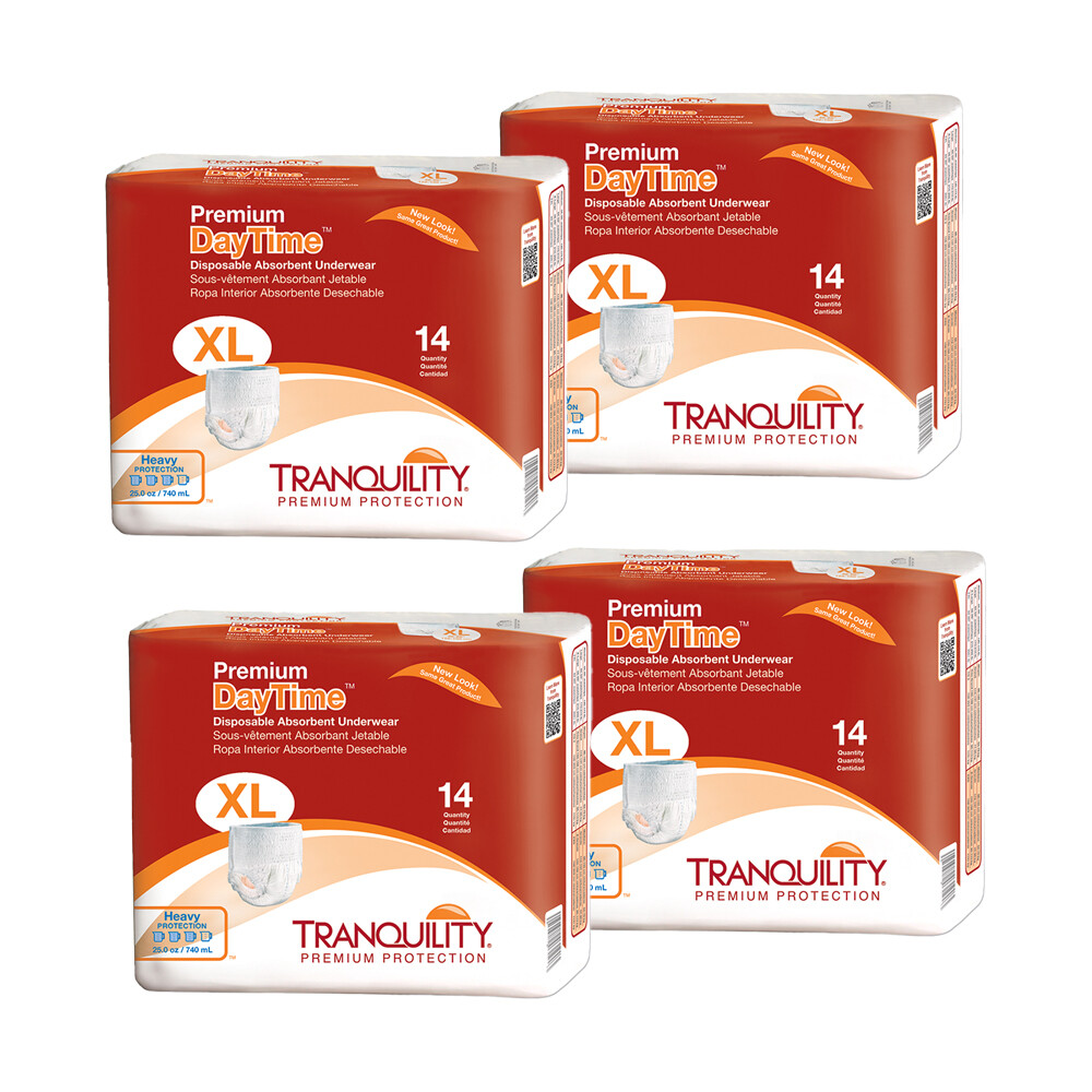 Tranquility Premium DayTime Adult Pull On Underwear X-LG 48 – 66in – Case of 56