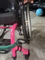 Permobil TiLite TRA Rigid Manual Wheelchair Pink Whitmyer Headrest 16×16