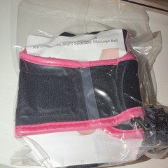 Adjustable Plantar Fasciitis Night Sock Brace Foot/Ankle Black/Pink + Ball