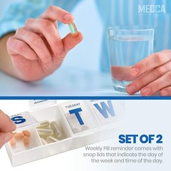 MEDca Weekly Pill Organizer- Extra Large Vitamin Container