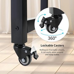 Overbed Table with 360° Wheels Over Bed Table King Queen Laptop Computer Desk
