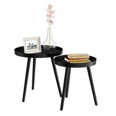 Nesting – Set Of 2 Round End For Living Room Bedroom Or – Set