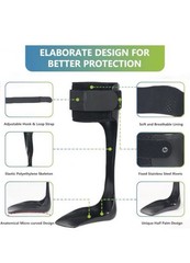 Drop Foot Brace AFO Orthosis One Size Polyethylene Adjustable Breathable Black