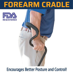 Lightweight Adjustable Walking Cane with Ergonomic Forearm Grip and Self