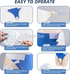Wearable Urinal Bag Silicone Urine Catheter Portable External Urine Collector